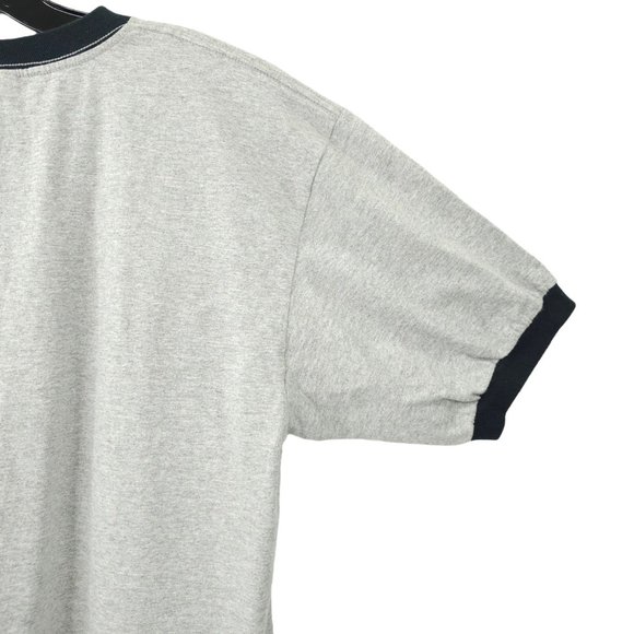 Anvil Valhere Ringer Tee T Shirt Mens XL Crew Neck Gray Black Trim Rock Band - Picture 16 of 16